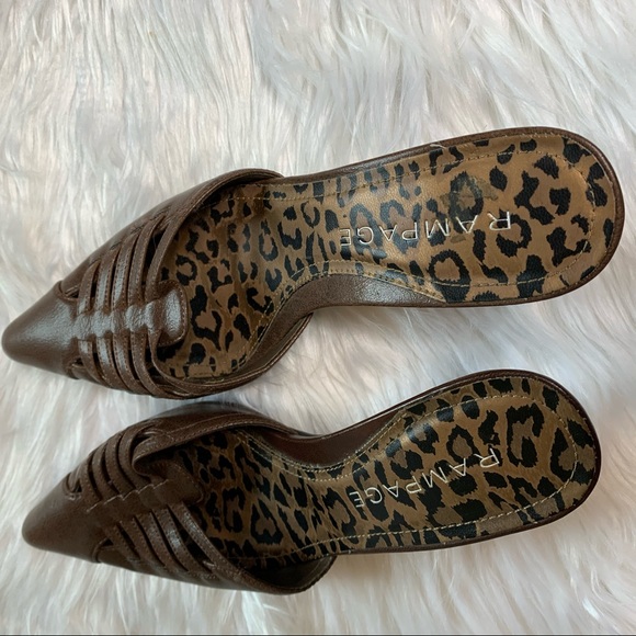 Rampage Brown Leopard Pointed Toe Slip on Low Heels Women’s Size 7.5 Shoes - Picture 8 of 8